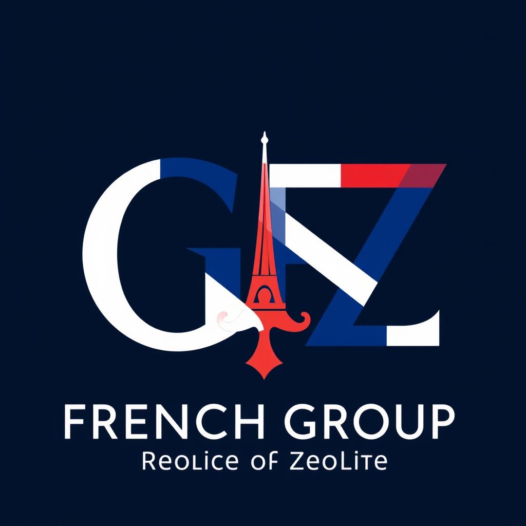 A logo design featuring the letters 'GFZ' creatively intertwined and styled to evoke a sense of French identity