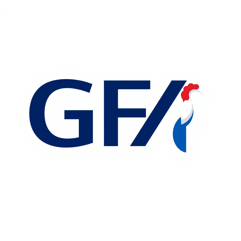 A logo design featuring the letters "GFZ" prominently displayed with a modern and elegant typeface