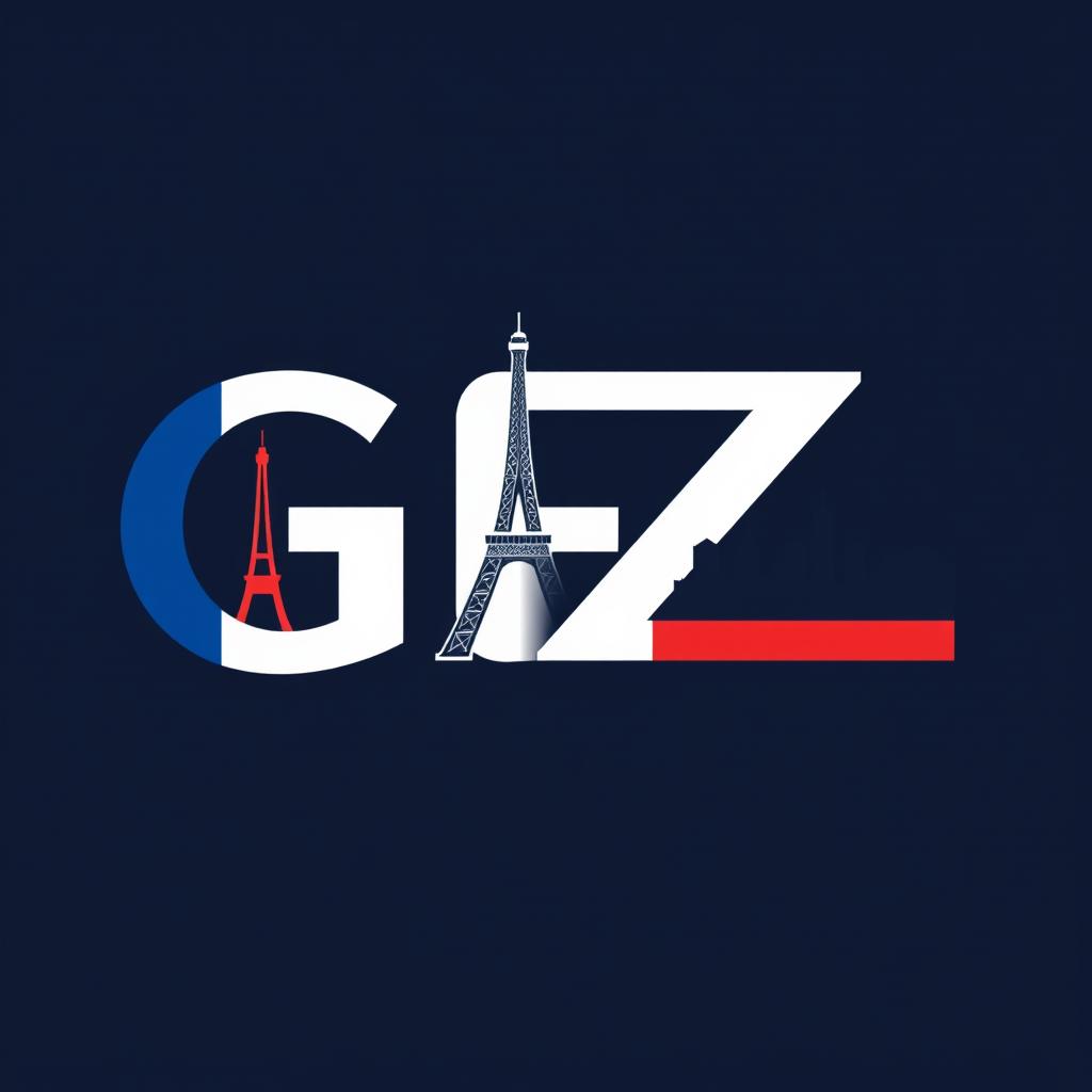 A logo designed using the letters 'GFZ', creatively arranged to represent a strong French identity