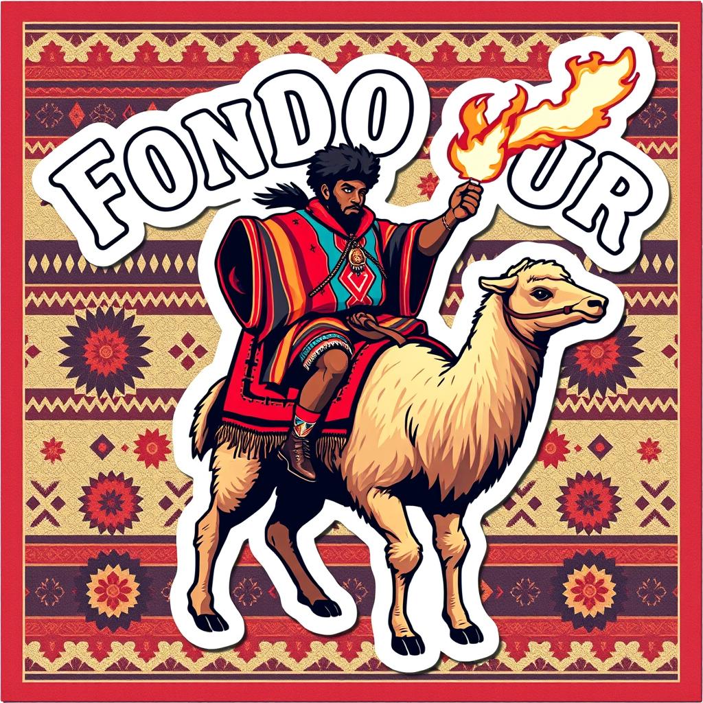 A rectangular sticker with a very aggressive hooligan aesthetic featuring the text 'Fondo Sur' prominently displayed