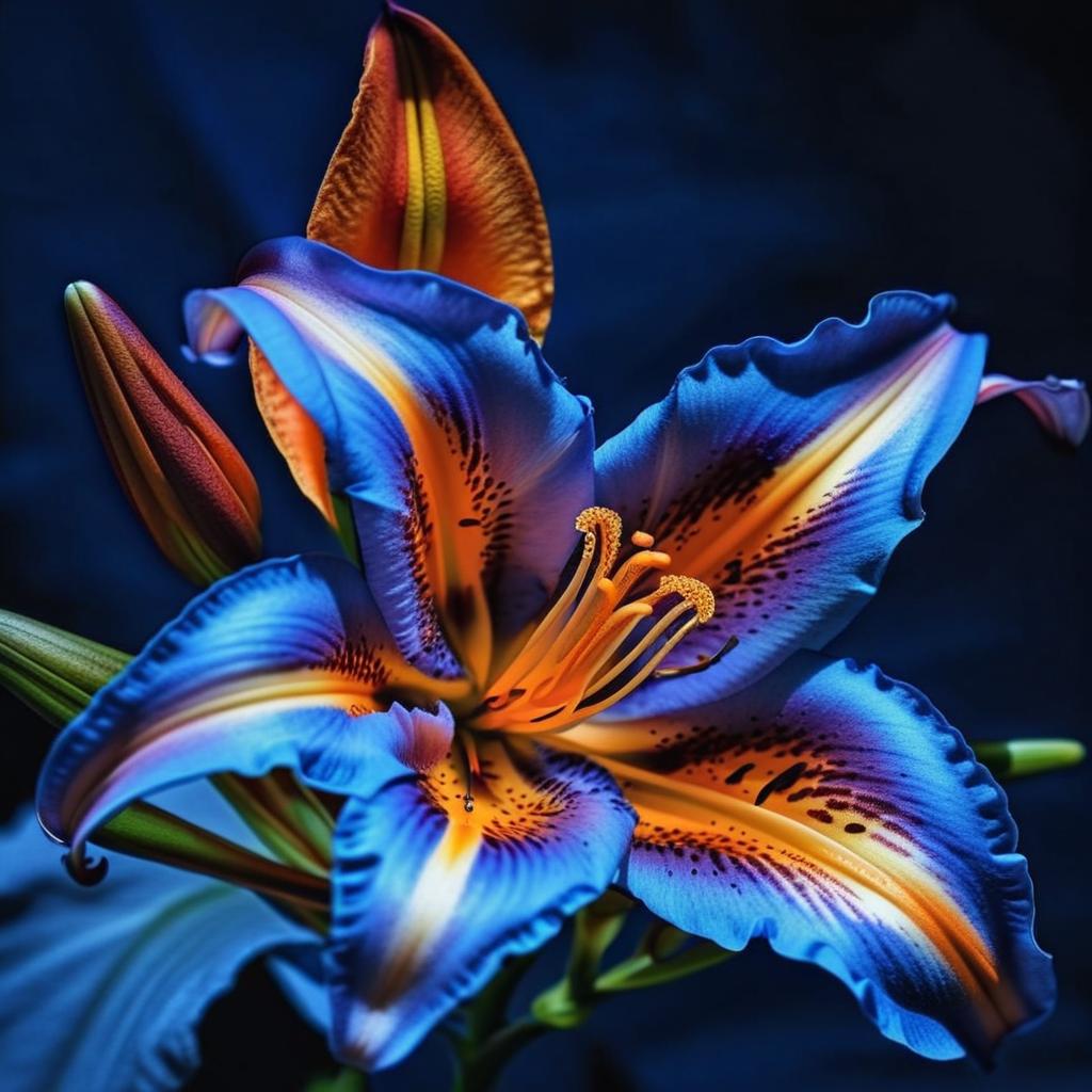 Elegant Blue Lily: A Blooming Beauty