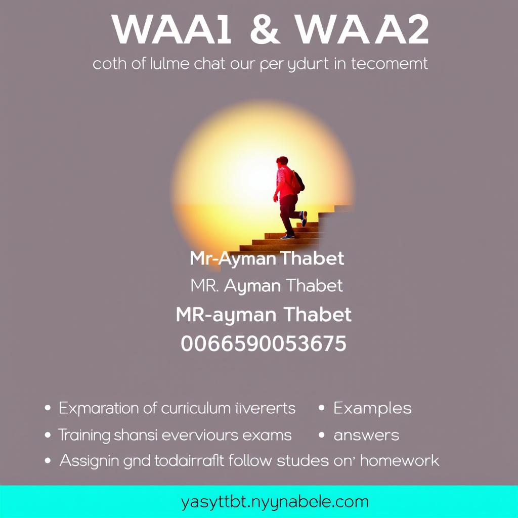 A visually appealing advertisement poster designed for social media promoting a training course for IGCSE students labeled 'WAA1 & WAA2'
