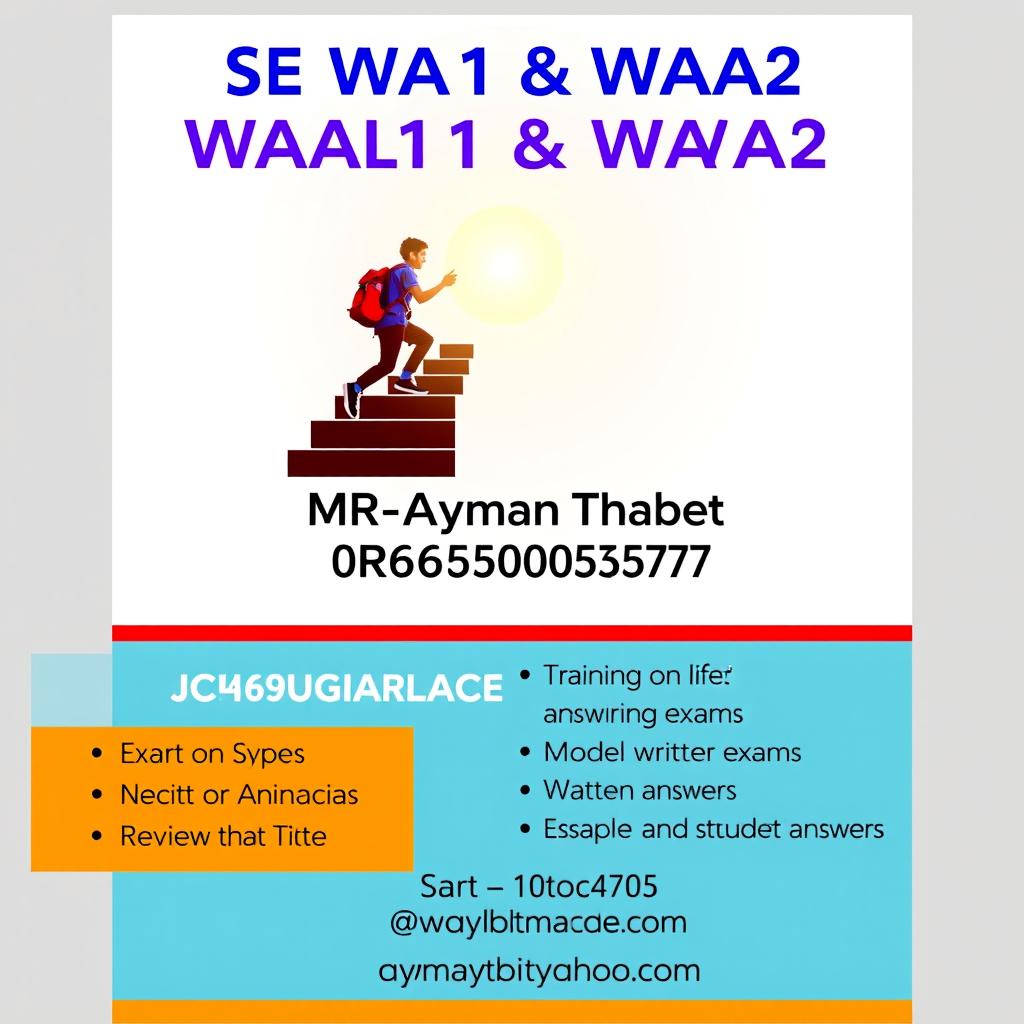 An attractive advertisement poster designed for social media to announce the start of a training course for IGCSE students (WAA1 & WAA2)