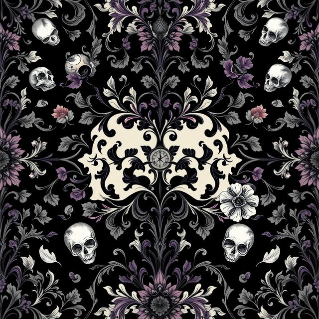 Enchanting Gothic Romance Pattern Design