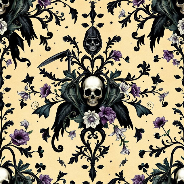Enchanting Gothic Romance Pattern Design