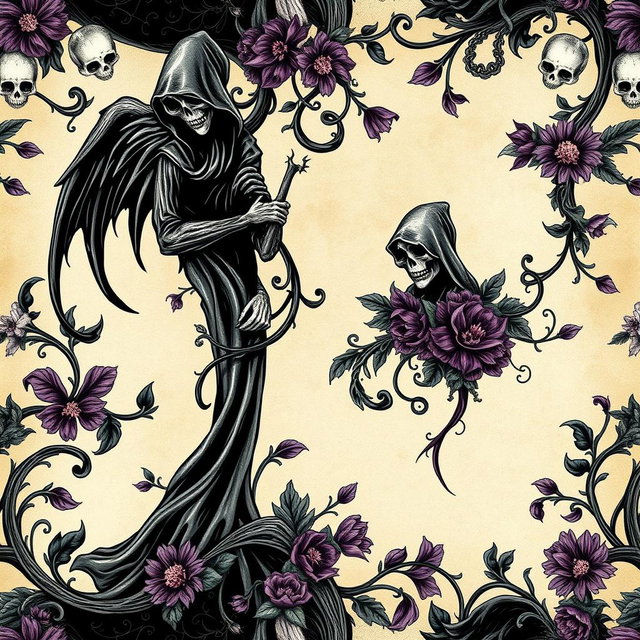 Enchanting Gothic Romance Pattern Design