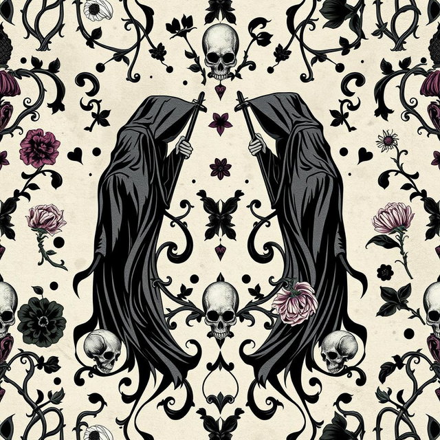 Elegant Gothic Romance Pattern Design