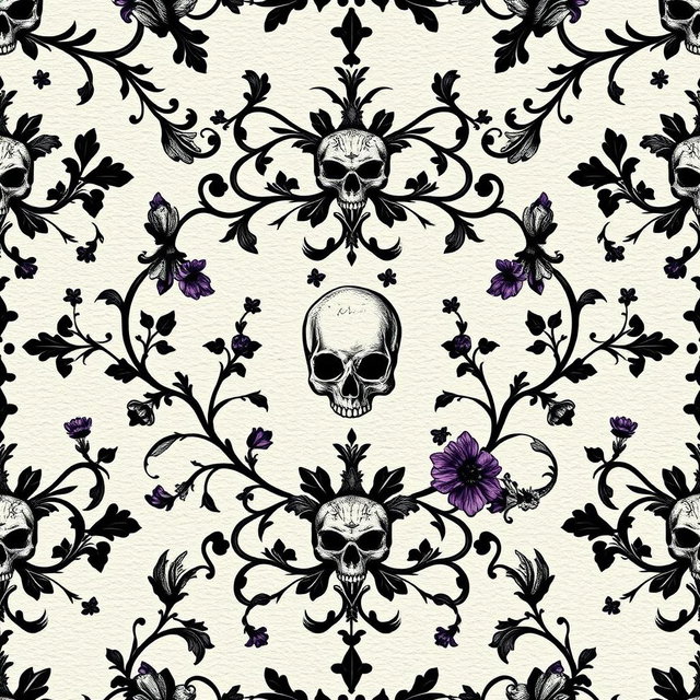 Enchanting Gothic Romance Pattern Design