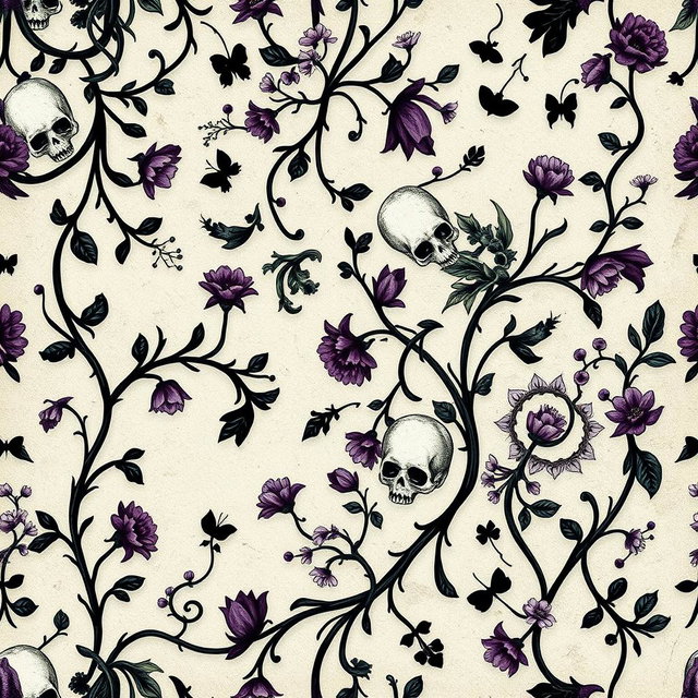 Enchanting Gothic Ocean Pattern Design