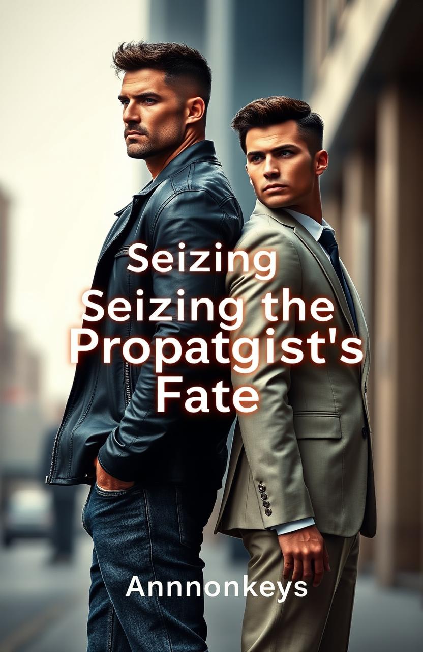 Two men standing back to back, showcasing contrasting appearances