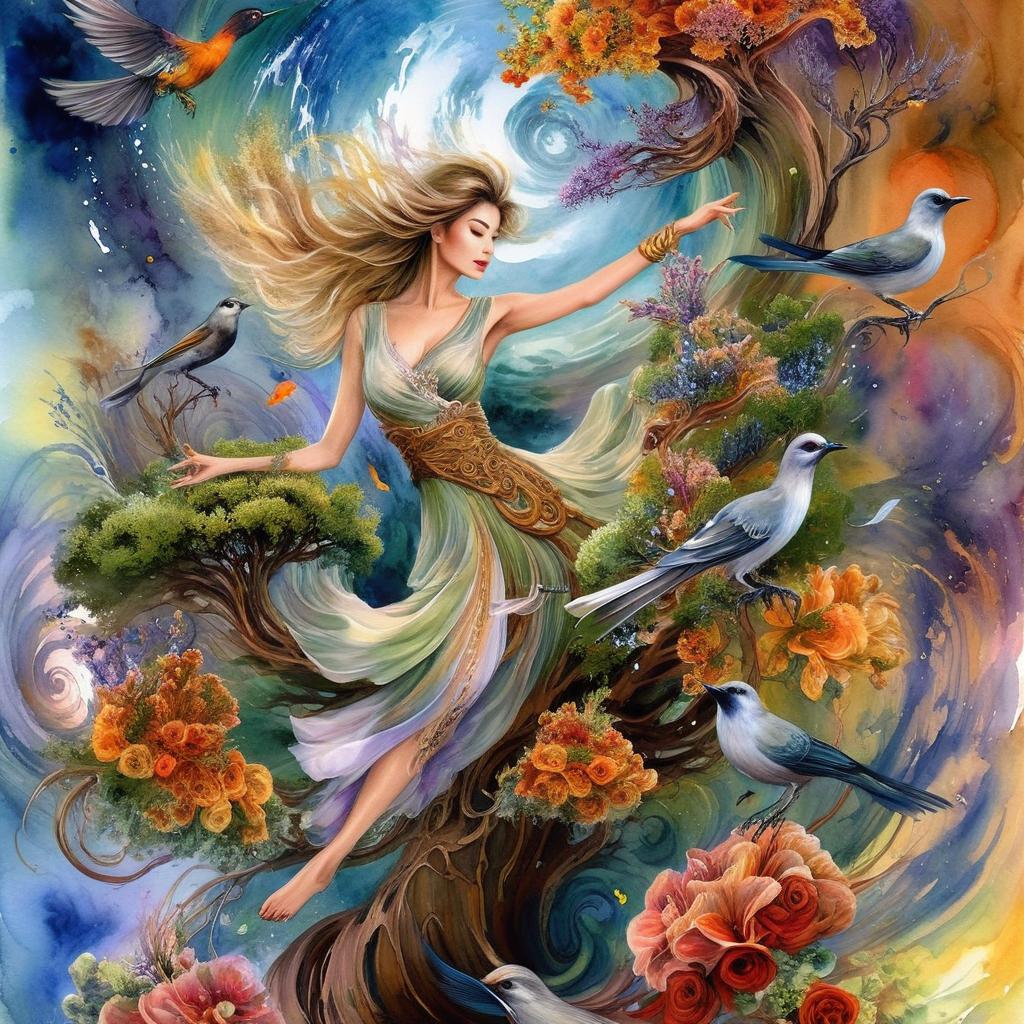 Enchanting Mermaid and Fairy in a Magical Forest