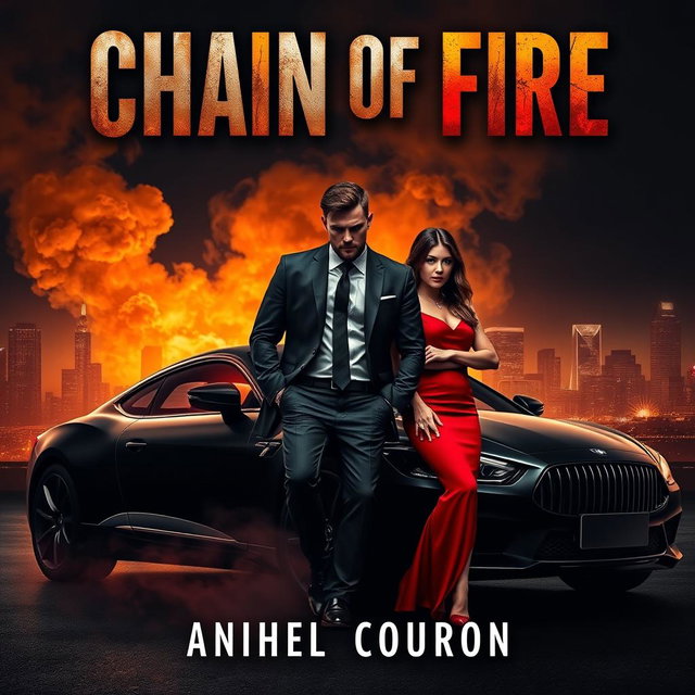 Chain of Fire: Captivating Anime Book Cover
