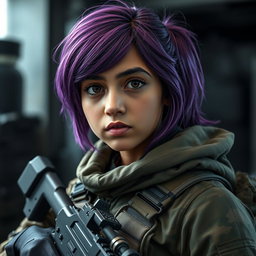A 21-year-old cute Afghani girl character, who is a Canadian security and intelligence agency Black Ops operator