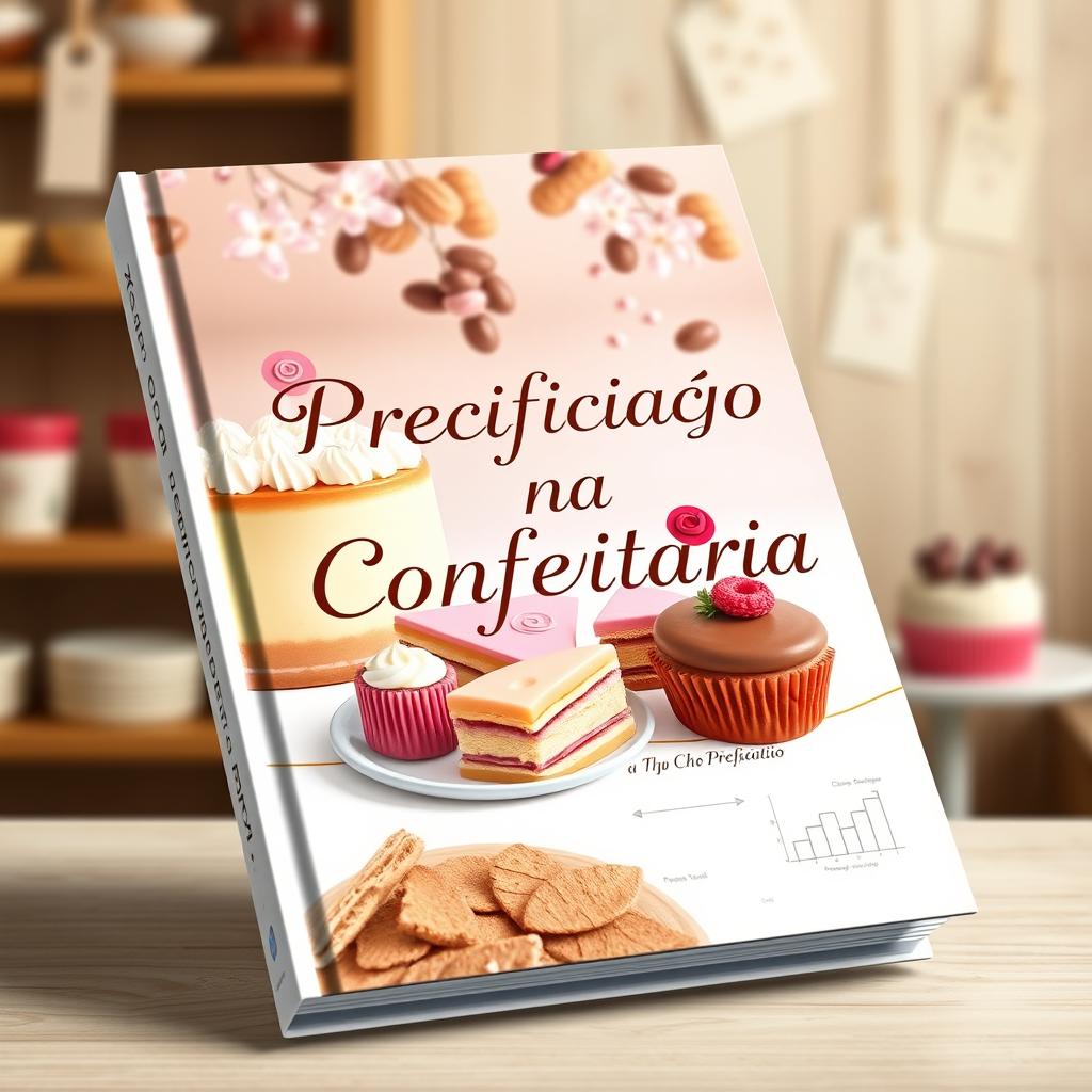 A visually captivating book cover design focusing on pricing in the pastry industry