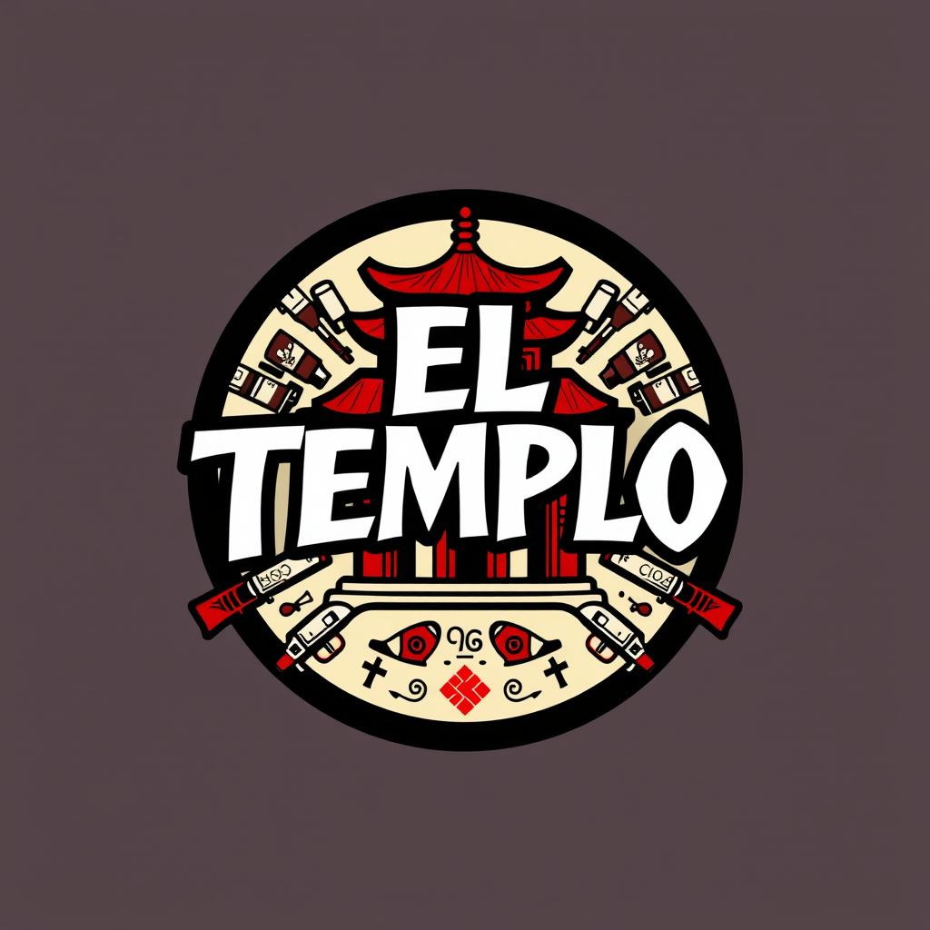A round logo featuring the text "EL TEMPLO" in bold, stylized calligraphy inspired by the GTA V aesthetic, positioned at the top
