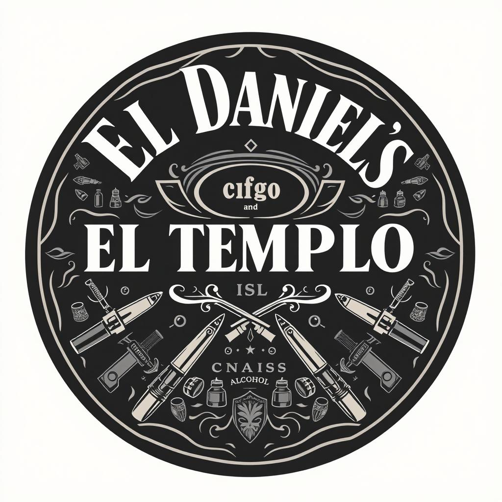 A round logo featuring the text "EL TEMPLO" in bold, prominent lettering positioned at the top, resembling the style of a Jack Daniel's bottle label