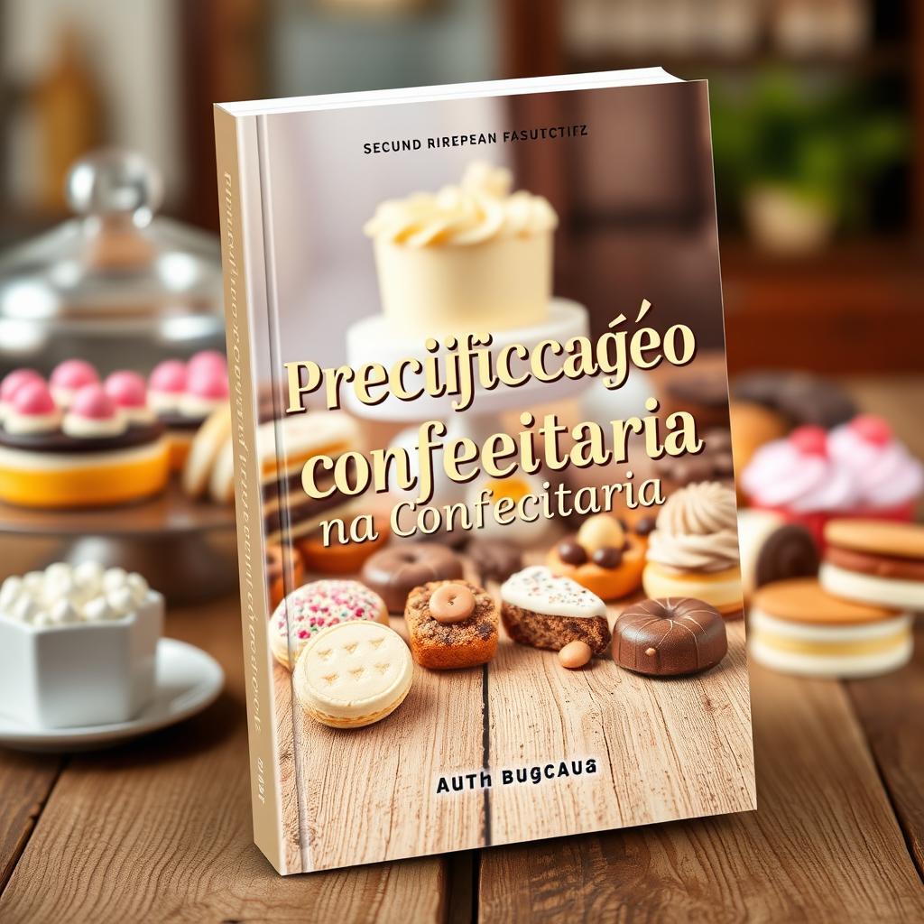 A captivating book cover design for a book about pricing strategies in the pastry industry