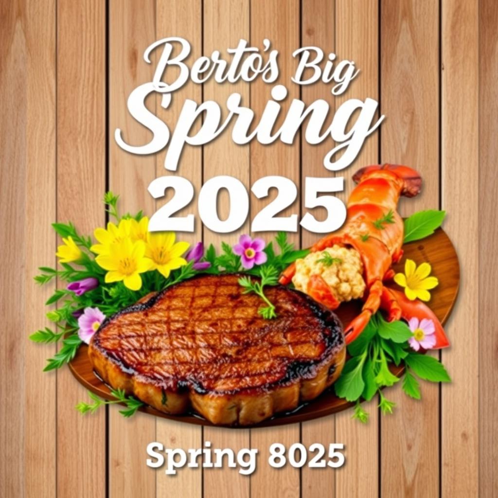 A vibrant and eye-catching banner for 'Bertos Big Spring Bash 2025'