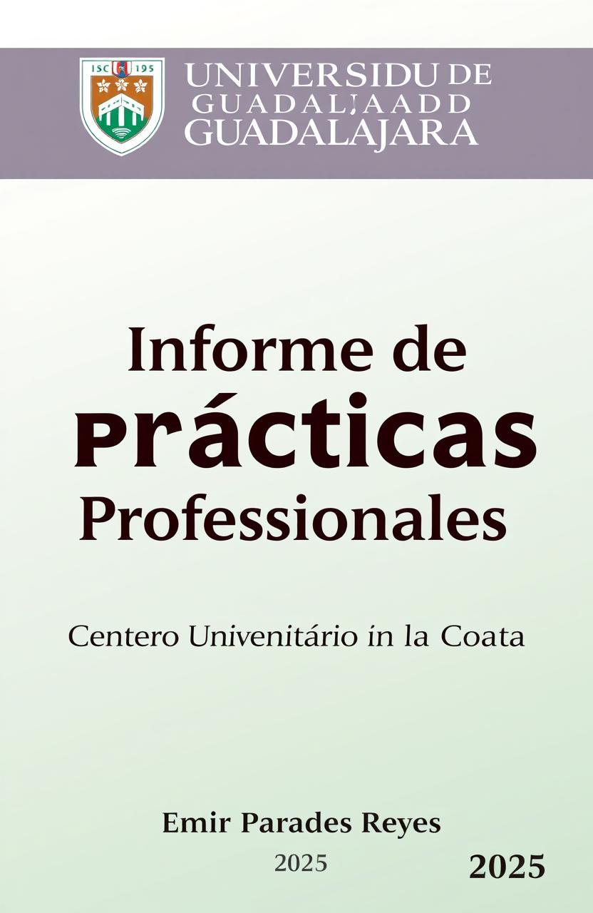 A professional and elegant cover design featuring the logo of the Universidad de Guadalajara prominently at the top
