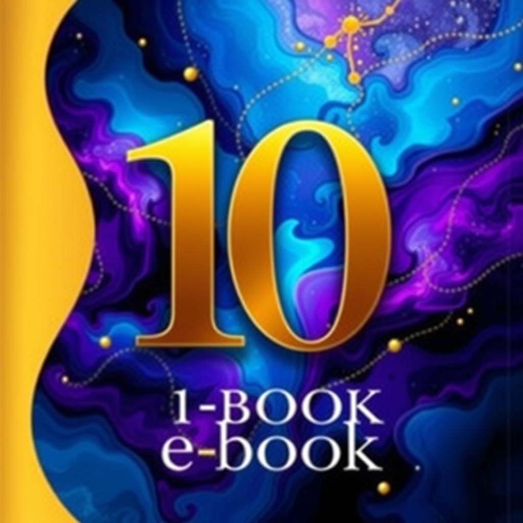 An eye-catching e-book cover featuring a vibrant and abstract design that incorporates the number '10' prominently in the center