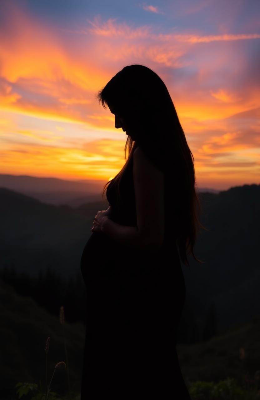 A beautiful sunset sky with vibrant colors, casting a warm glow over lush green hills