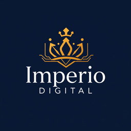 A professional and innovative logo design for a credible digital company named 'Império Digital