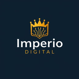 A professional and innovative logo design for a credible digital company named 'Império Digital