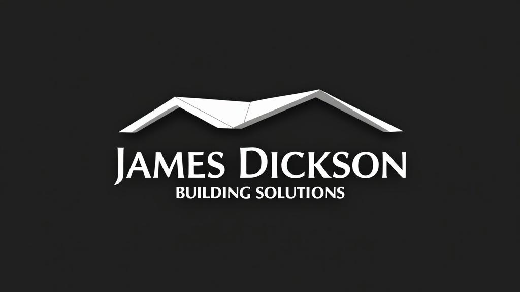 A simple and modern logo design for 'James Dickson Building Solutions' featuring a clean and minimalist aesthetic