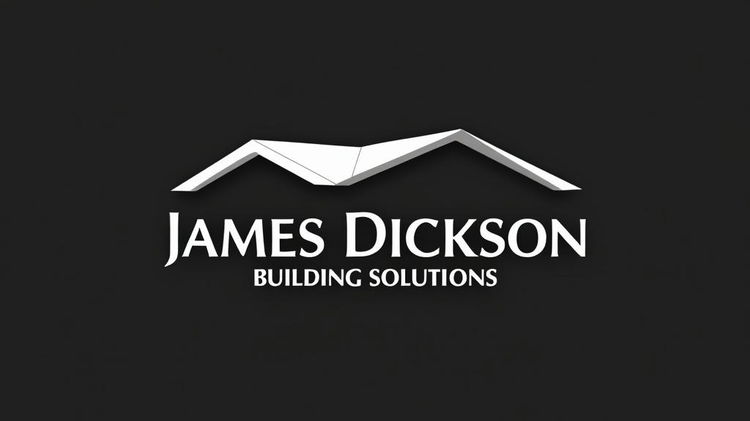 A simple and modern logo design for 'James Dickson Building Solutions' featuring a clean and minimalist aesthetic