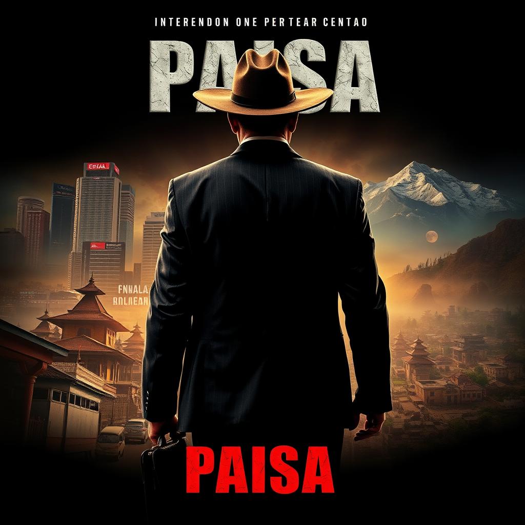A dramatic movie poster for an action thriller titled 'Paisa'