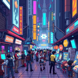 A pixel art depiction inspired by agnt