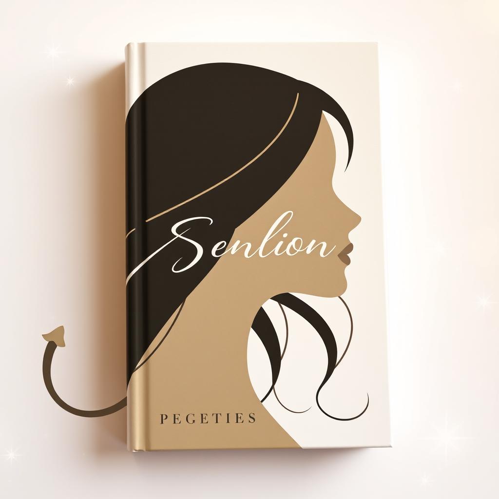 A book cover featuring an elegant side profile outline of a woman's face