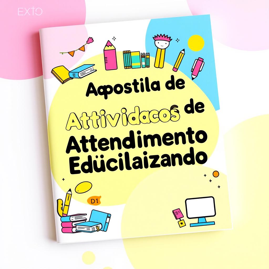 A vibrant and engaging cover for an educational activity booklet focused on Specialized Educational Assistance