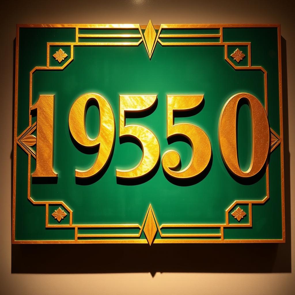 Timeless Elegance: Art Deco '1950' Sign