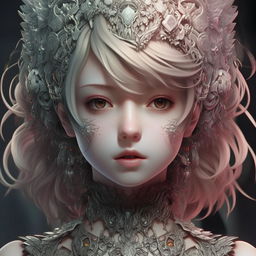 A stunningly intricate digital portrait in anime style with 32K ultra detail resolution