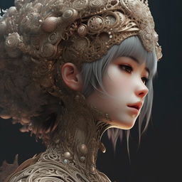 A stunningly intricate digital portrait in anime style with 32K ultra detail resolution