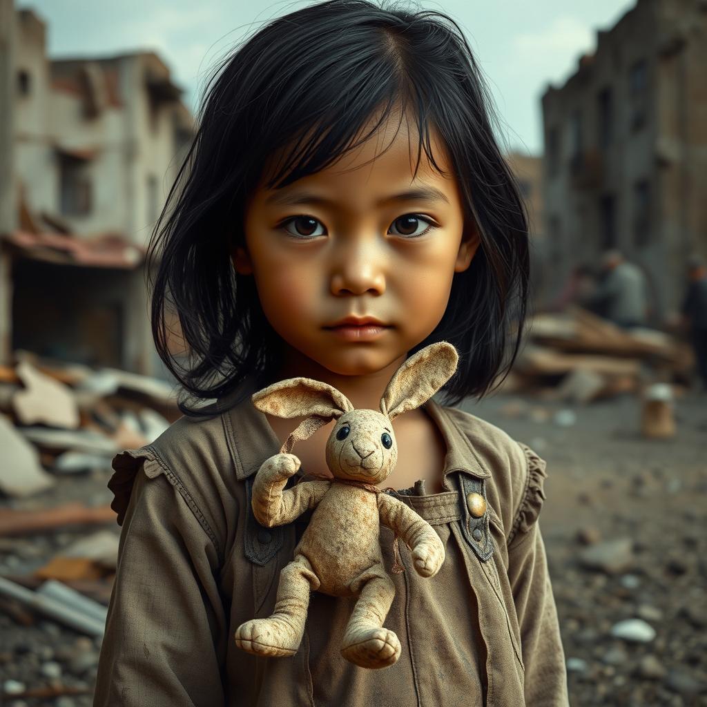 A touching poster featuring a young girl with wheatish skin and black hair