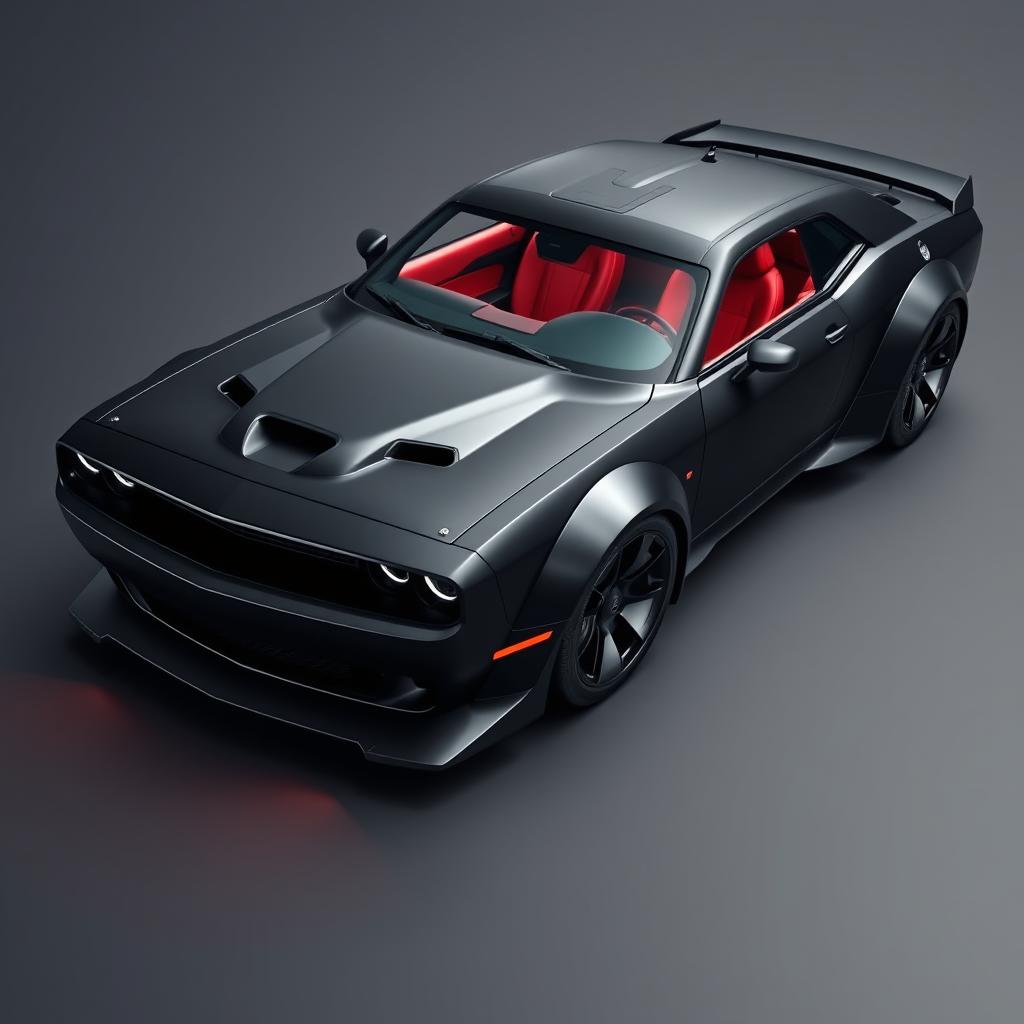A futuristic military vehicle that fuses the bold design of the new Dodge Challenger with the iconic features of the Star Trek Enterprise