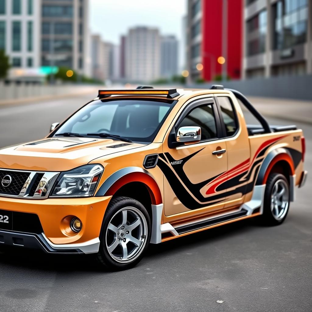 A modern and sporty 2012 Nissan D22 pickup truck with a 2