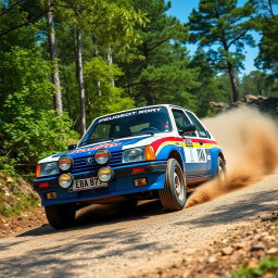 Peugeot 205 Rally Car in Action