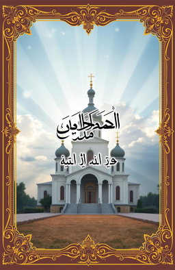 A beautifully designed book cover for a religious poetry collection titled 'درر شعرية عن الارثوذكسية' (Gems of Poetry about Orthodoxy)