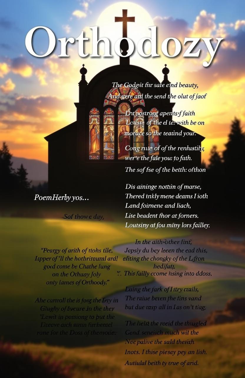 A beautiful collection of poetry exploring the theme of Orthodoxy, showcasing vivid imagery and deep emotional resonance