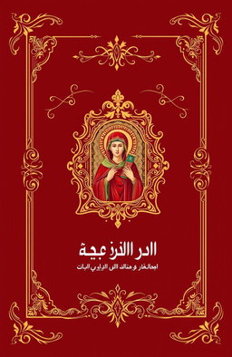 A beautifully designed book cover for a collection of poetry titled 'درر شعرية ارثوذكسية' (Orthodox Poetry Gems)