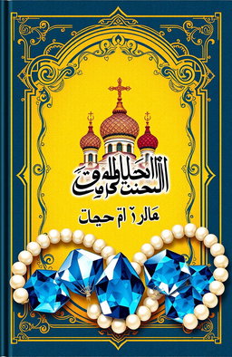 A beautifully designed book cover titled 'درر شعرية ارثوذكسية' featuring intricate Orthodox Christian iconography