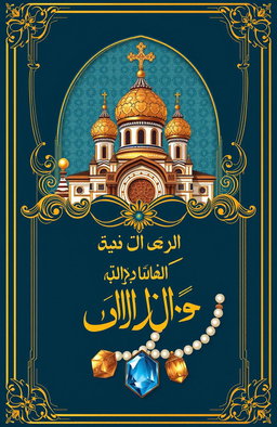 A beautifully designed book cover titled 'درر شعرية ارثوذكسية' featuring intricate Orthodox Christian iconography
