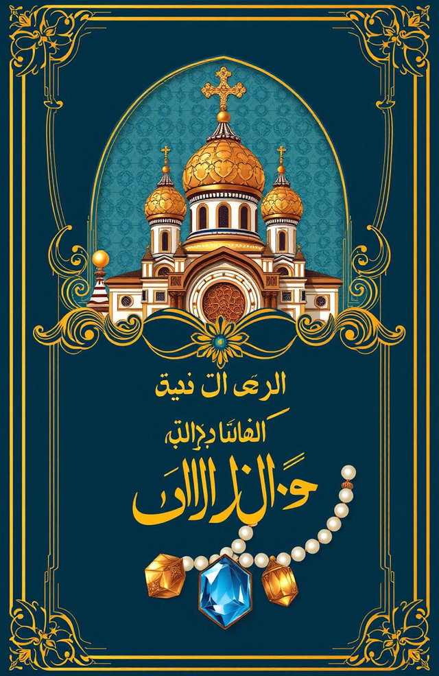 A beautifully designed book cover titled 'درر شعرية ارثوذكسية' featuring intricate Orthodox Christian iconography