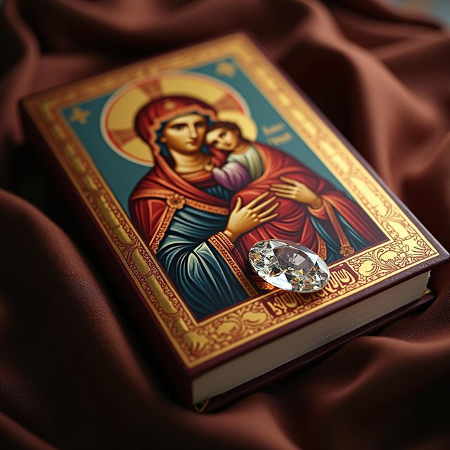 A beautiful book cover for a religious poem collection focusing on Orthodox Christianity