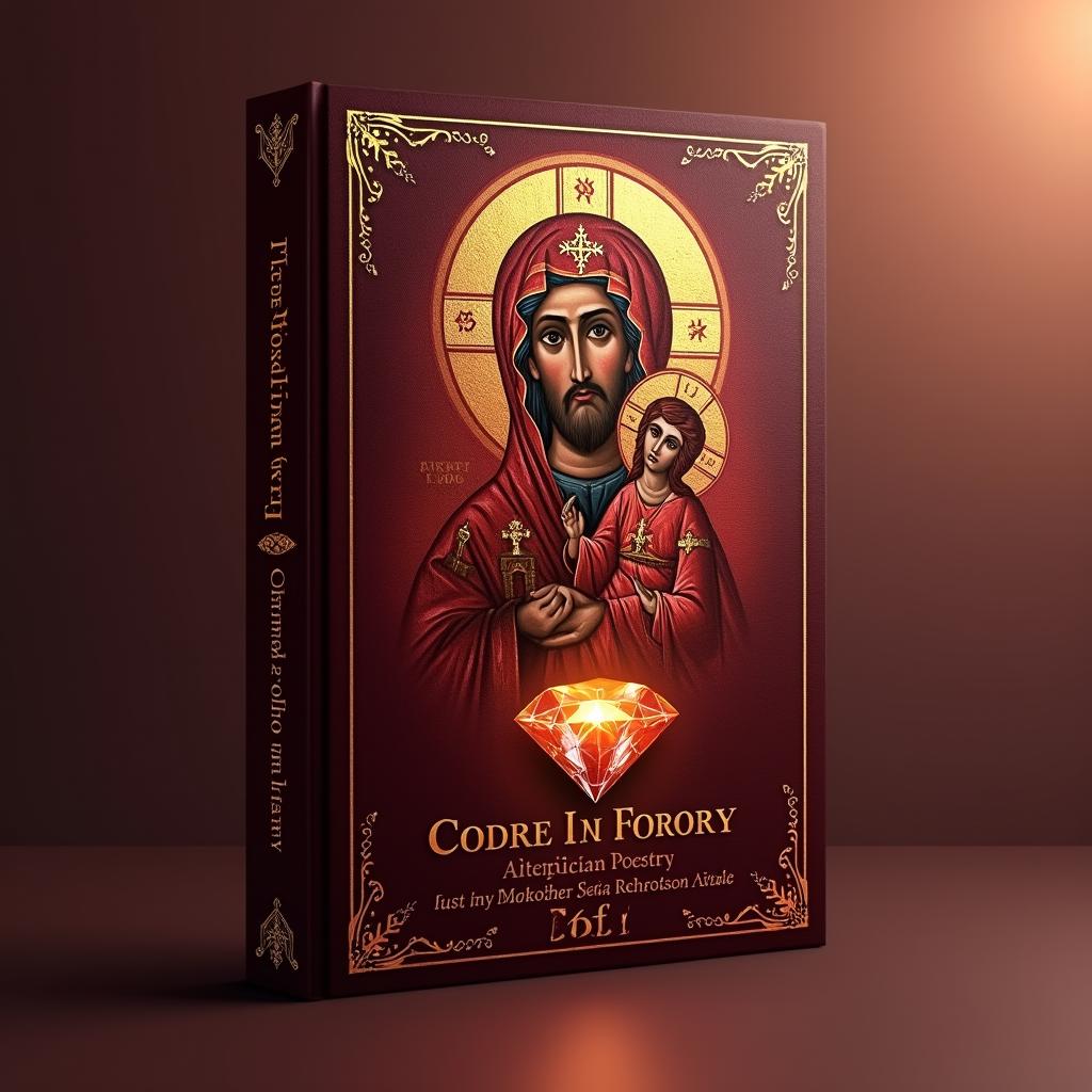 A book cover design for a religious poetry collection focused on Orthodoxy