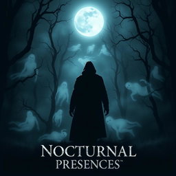 A dark and intriguing movie poster for 'NOCTURNAL PRESENCES', reflecting a mysterious atmosphere