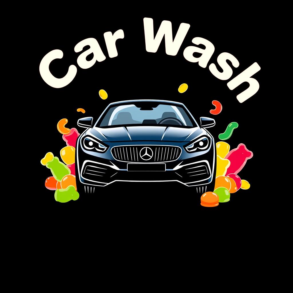 A sleek and modern logo featuring a stylized car at the center